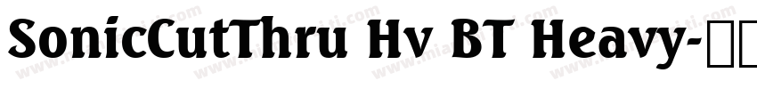 SonicCutThru Hv BT Heavy字体转换